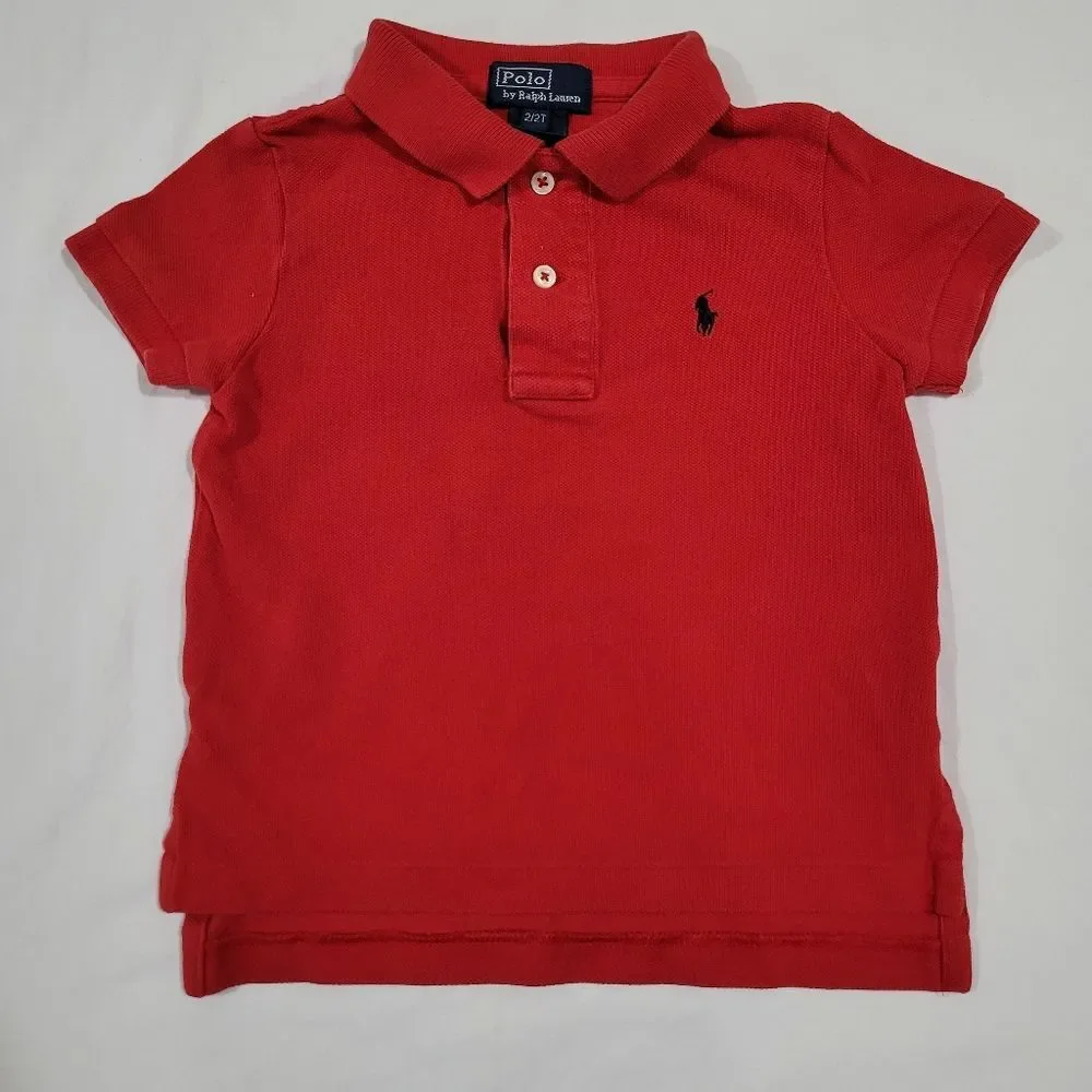 Polo By Ralph Lauren Size 2t Kids Red Polo Shirt